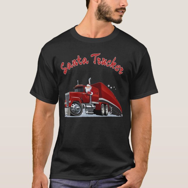 T-shirt Père Noël camionneur  (Devant)