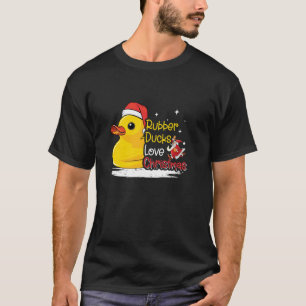 T-shirt Père Noël Caoutchouc Ducky Xmas Duckie Funny Rubbe