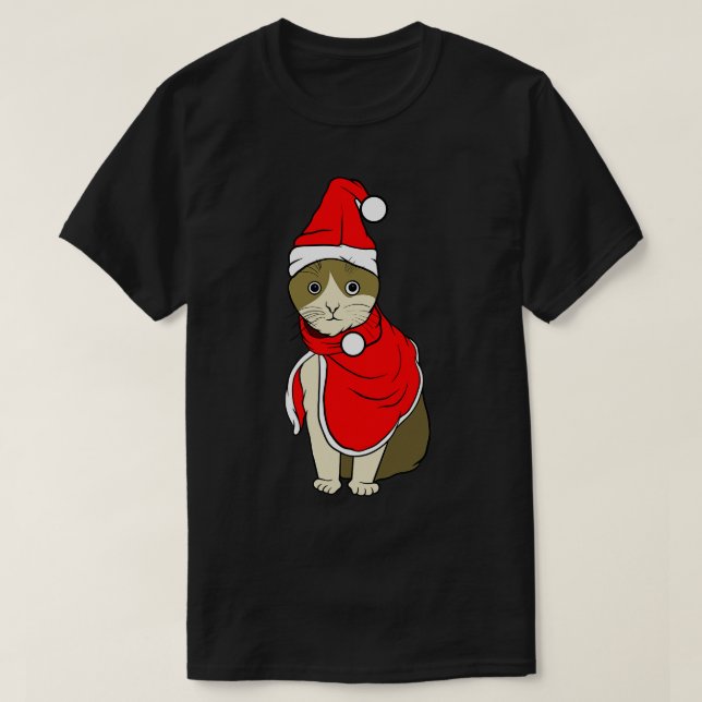 T-shirt Père Noël Cat (Design devant)