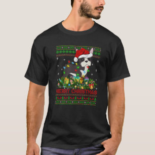 T-shirt Père Noël chapeau de Noël Xmas lumières laides Bos