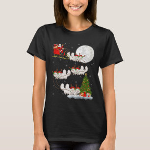 T-shirt Père Noël Chat Persan Traîneau Volant Drôle Magiqu