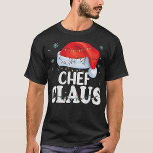 T-shirt Père Noël chef Costume drôle de Noël assorti