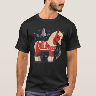 T-shirt Père Noël Cheval de Noël sur T Cheval de Noël