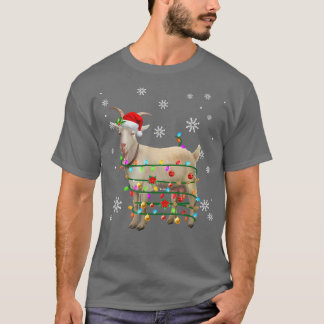 T-shirt Père Noël Chèvre Arbre de Noël Lumière Pyjama Joye
