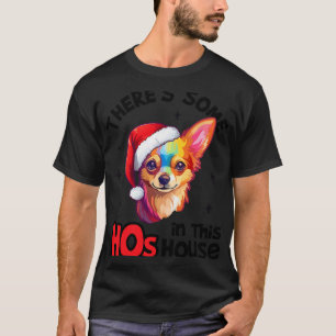 T-shirt Père Noël Chihuahua Chien Il y a des trous dans ce