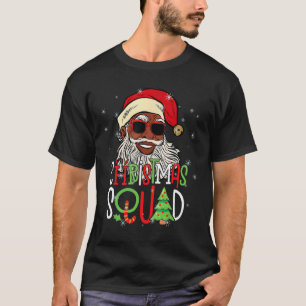T-shirt Père Noël Christmas Squad Black Men African Americ