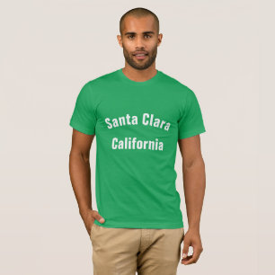 T-shirt père Noël Clara californie nom de la ville avec co
