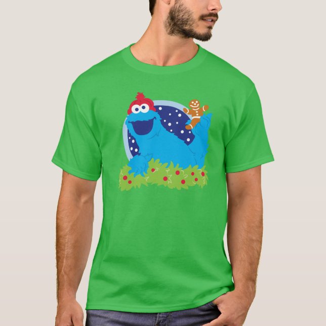 T-shirt Père Noël Cookie Monster (Devant)