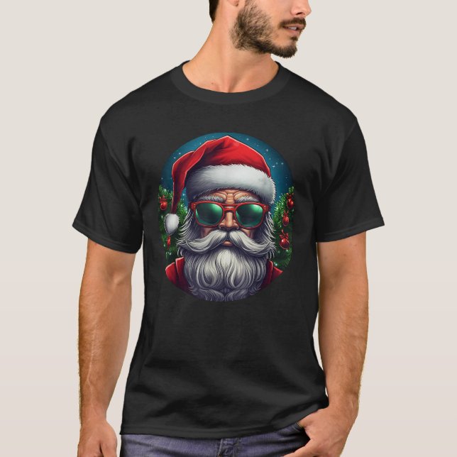 T-shirt Père Noël cool (Devant)
