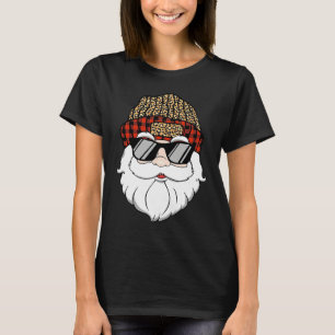 T-shirt Père Noël Cool Lunettes de soleil Chapeau Barbe No
