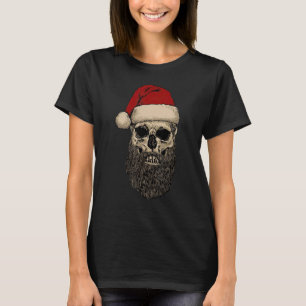 T-shirt Père Noël Cool Skull Barbe Pirate Père Noël Skull