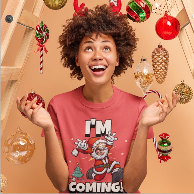 T-shirt Père Noël Courir Noël Humour Fête Noël amusant (Créateur téléchargé)