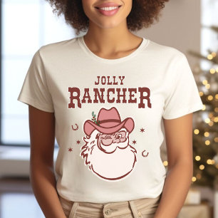 T-shirt Père Noël Cowboy Rancher Noël