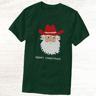 T-shirt Père Noël Cowboy Texte personnalisé Noël