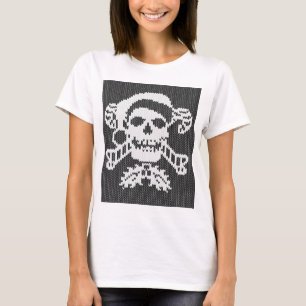 T-shirt Père Noël Crossbones crâne dans un style sucré moc