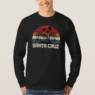 T-shirt Père Noël Cruz Ca Sunset Retro Vintage Père Noël C