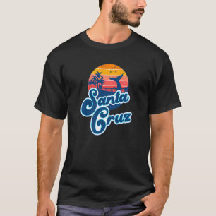 T-shirt Père Noël Cruz California Beach les années 70 Retr