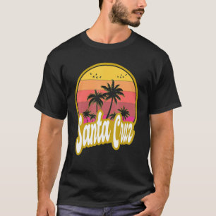 T-shirt Père Noël Cruz California Beach Retro Sunset