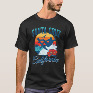 T-shirt Père Noël Cruz California Beach Surf Vacances d'ét