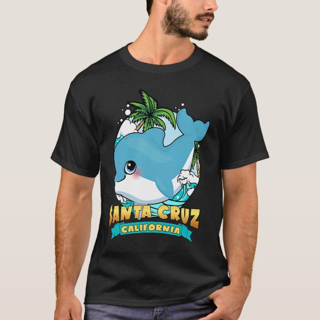 T-shirt PÈRE NOËL CRUZ CALIFORNIA Bébé mignon Dolphin Beac (Devant)