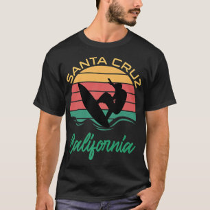 T-shirt Père Noël Cruz California CA Retro Vintage Surfer 