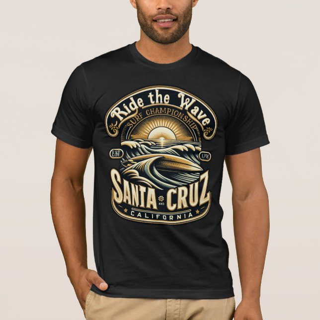 T-shirt Père Noël Cruz California Surf (Devant)