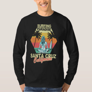T-shirt Père Noël Cruz California Surf Paradise Girl Sunse