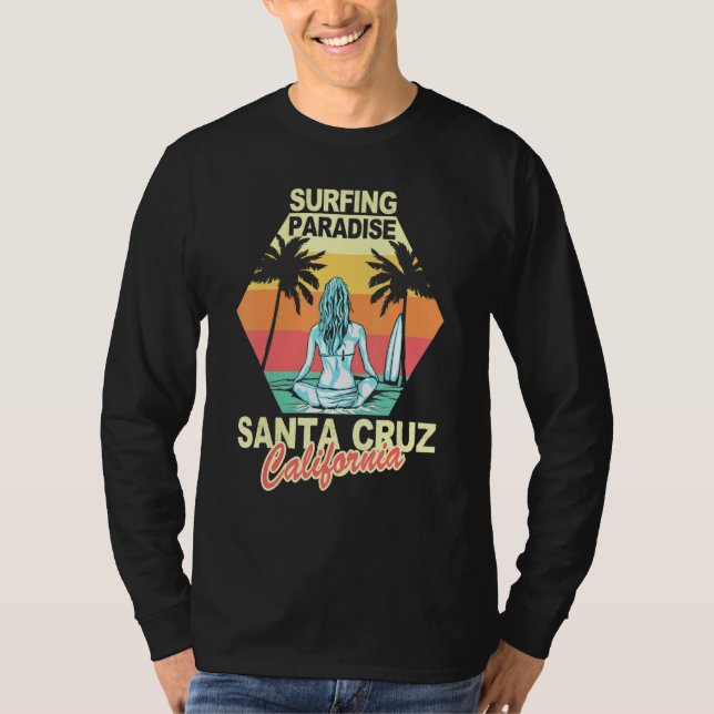 T-shirt Père Noël Cruz California Surf Paradise Girl Sunse (Devant)