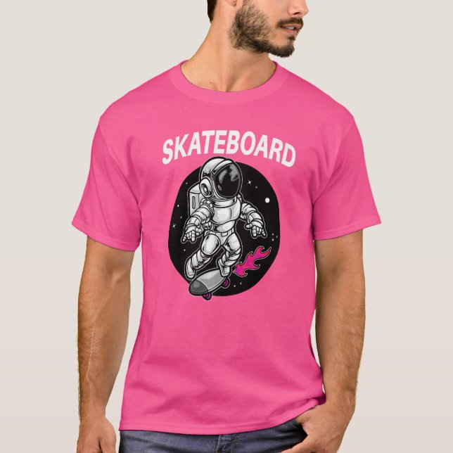 T-shirt Père Noël Cruz Skate Space Skateboard Astronaut Sp (Devant)