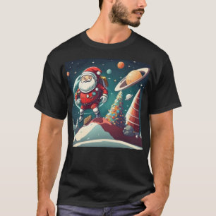 T-shirt Père Noël dans l'espace