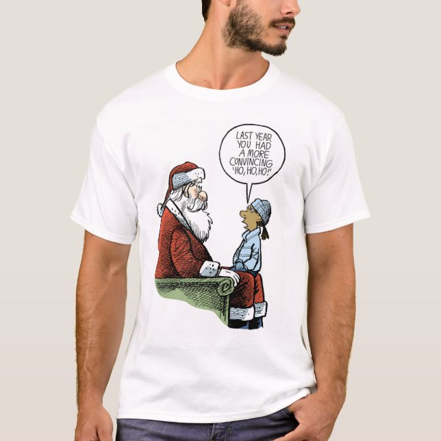 T-shirt Père Noël de dernière année (Devant)