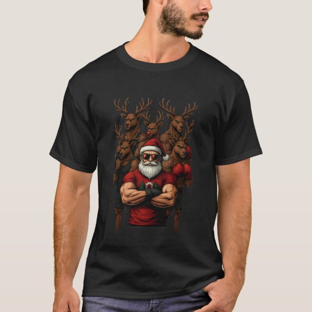 T-shirt Père Noël de gym (Devant)