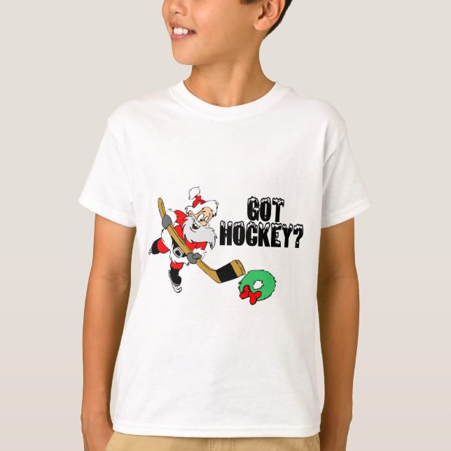 T-shirt Père Noël de hockey (Devant)