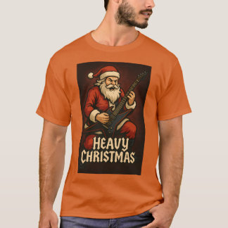 T-shirt Père Noël de Noël lourd qui se balance avec électr