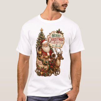 T-shirt Père Noël de Noël vintage