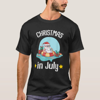 T-shirt Père Noël d'été Plage Hawaï Surf