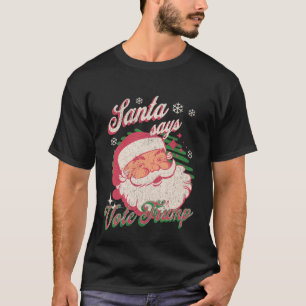T-shirt Père Noël dit voter Trump