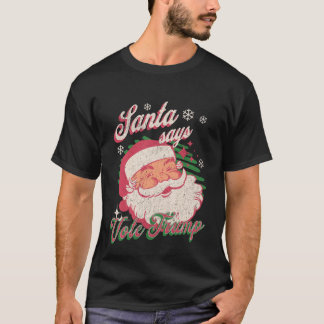 T-shirt Père Noël dit voter Trump
