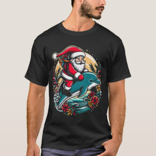 T-shirt Père Noël Dolphin Christmas Adventure