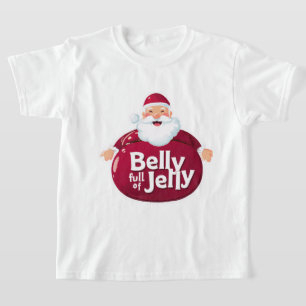 T-shirt Père Noël drôle au ventre plein de gelée – Noël mi