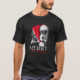 T-shirt Père Noël drôle Aussie Shepherd australien Joyeux
