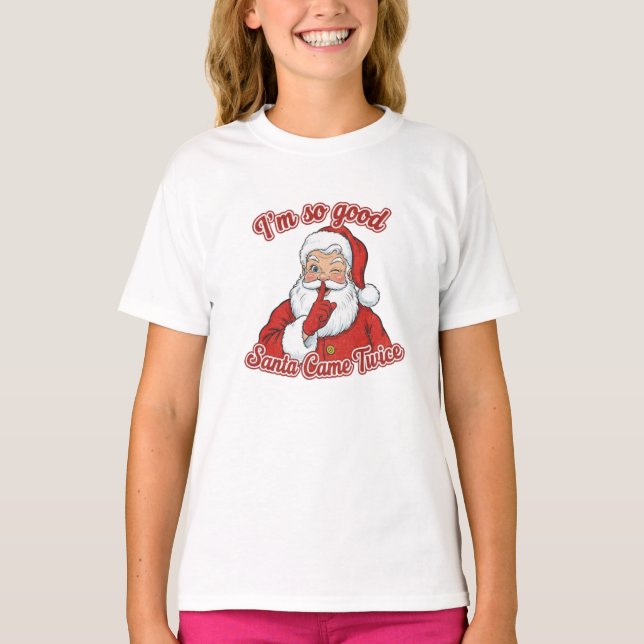 T-shirt Père Noël drôle de Noël (Devant)