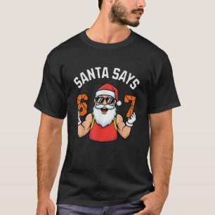 T-shirt Père Noël drôle dit six sept Noël 67 Meme