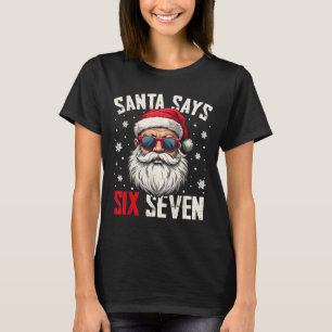 T-shirt Père Noël drôle dit Six Sept Noël 67 Meme Xmas