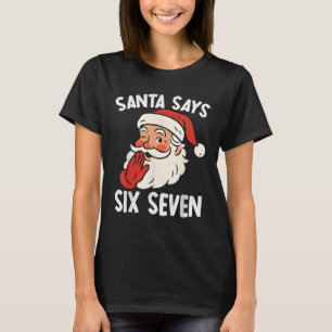 T-shirt Père Noël drôle dit Six Sept Noël 67 Meme Xmas