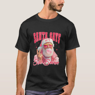 T-shirt Père Noël drôle dit six sept Noël 67 Meme Xmas