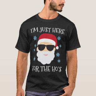T-shirt Père Noël Drôle Ici Pour Le Pajamas De Noël Hos