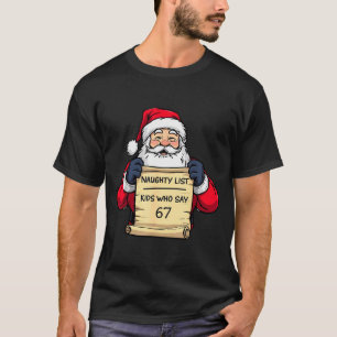 T-shirt Père Noël drôle Liste des enfants vilains qui dise