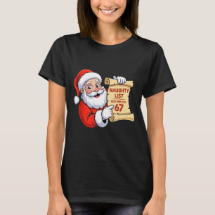 T-shirt Père Noël drôle Liste des enfants vilains qui dise