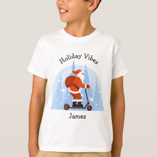 T-shirt Père Noël drôle moderne personnalisé Noël vacances